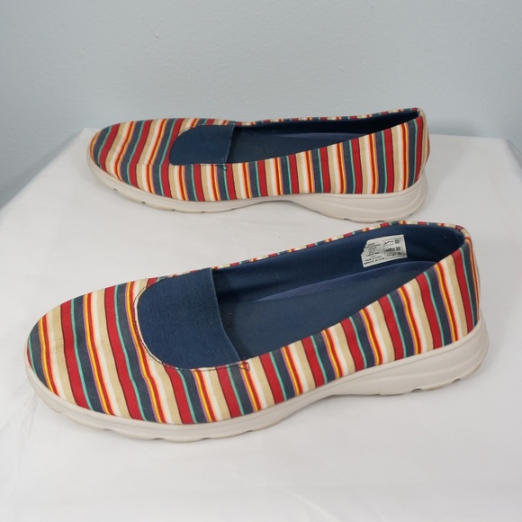 Lands' End Striped Loafers Size 9.5B - Picture 2 of 8